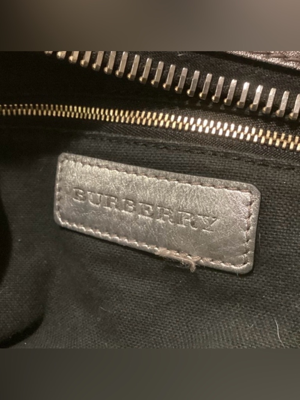 Burberry Nova Check Silver Leather Tote Bag, NFS - Picture 10 of 11